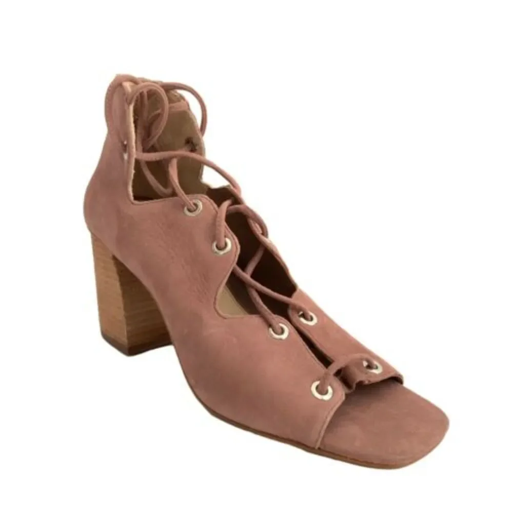 Vince Camuto Leather Nahara Lace-up Sandals Blush 6.5